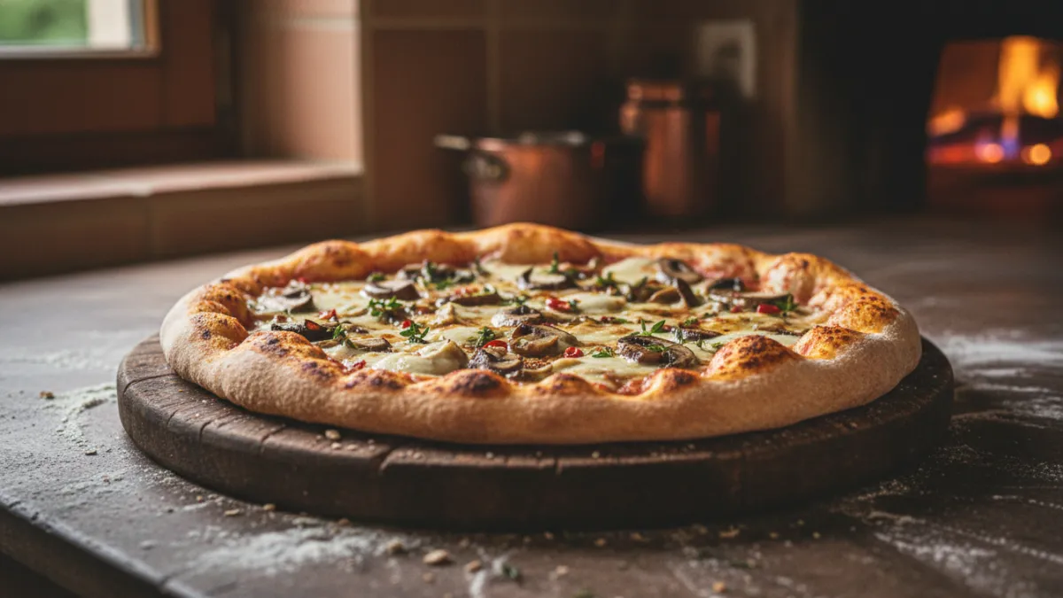 Pizza aux champignons : le secret d'une pâte croustillante